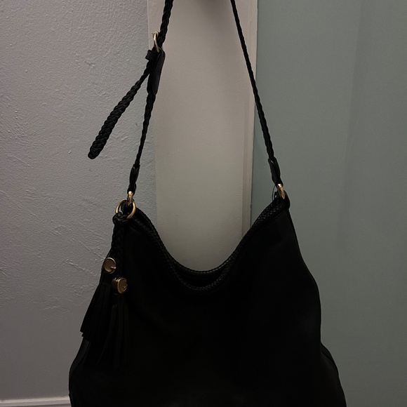 Gucci Black Leather Hobo Bag w/ Braided Strap & Tassels | Authentic - Picture 2 of 11